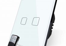 intrerupator dublu wireless rf alb